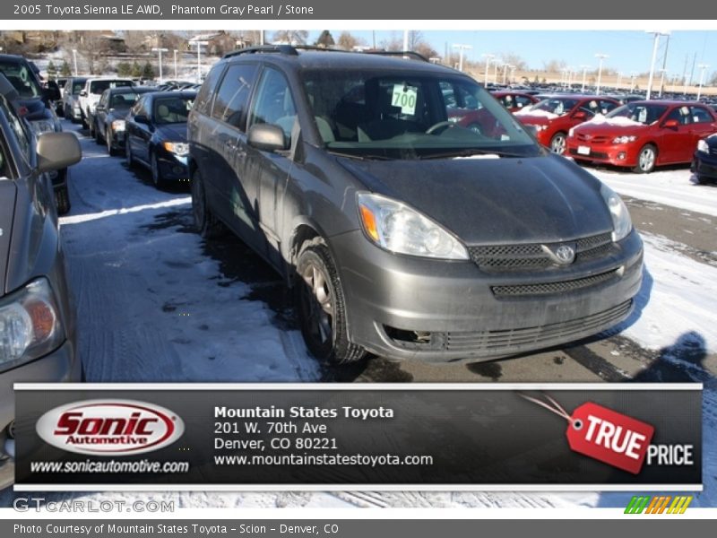 Phantom Gray Pearl / Stone 2005 Toyota Sienna LE AWD