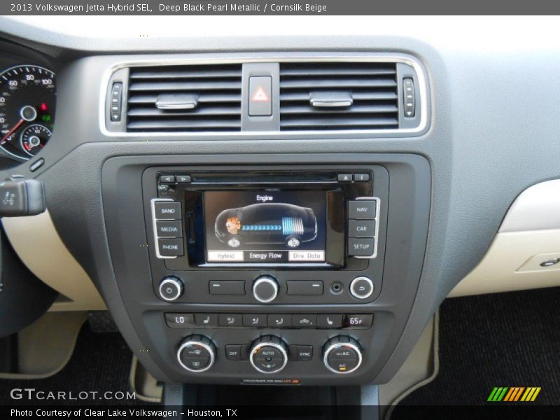 Deep Black Pearl Metallic / Cornsilk Beige 2013 Volkswagen Jetta Hybrid SEL