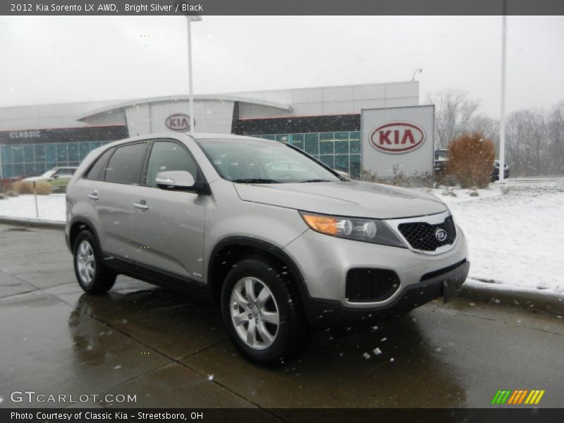 Bright Silver / Black 2012 Kia Sorento LX AWD