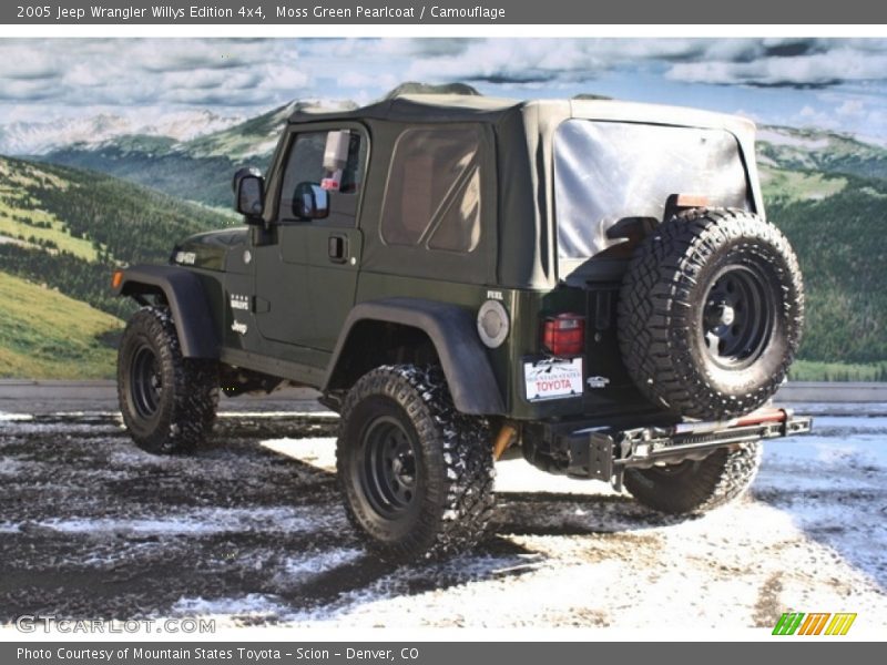 Moss Green Pearlcoat / Camouflage 2005 Jeep Wrangler Willys Edition 4x4