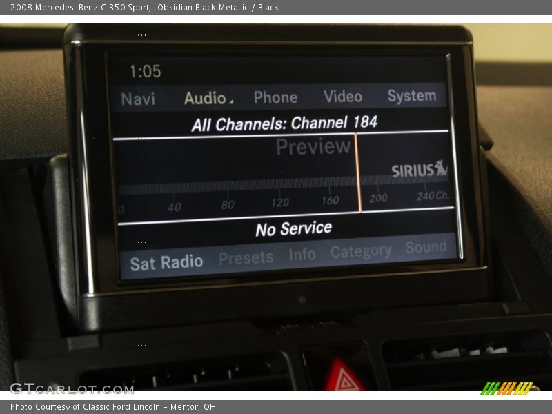 Obsidian Black Metallic / Black 2008 Mercedes-Benz C 350 Sport