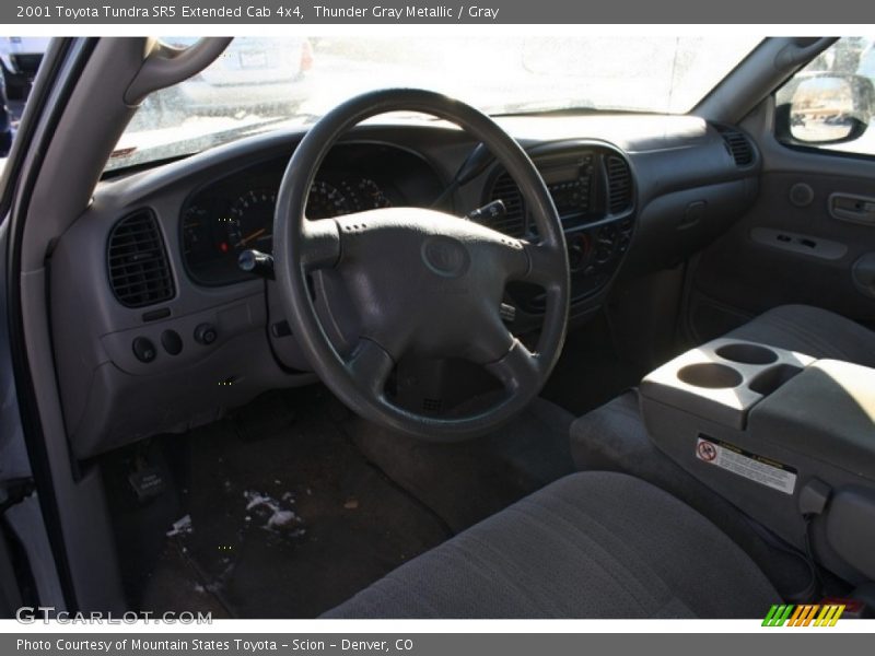 Thunder Gray Metallic / Gray 2001 Toyota Tundra SR5 Extended Cab 4x4