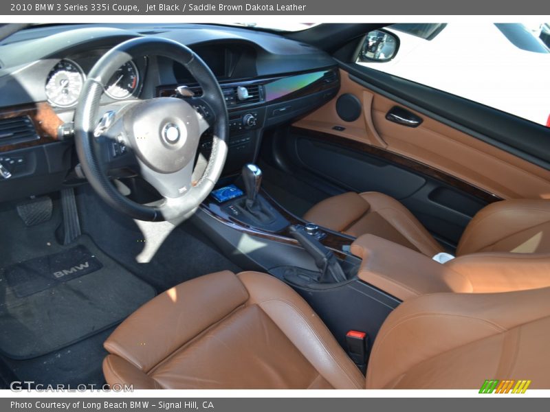 Jet Black / Saddle Brown Dakota Leather 2010 BMW 3 Series 335i Coupe