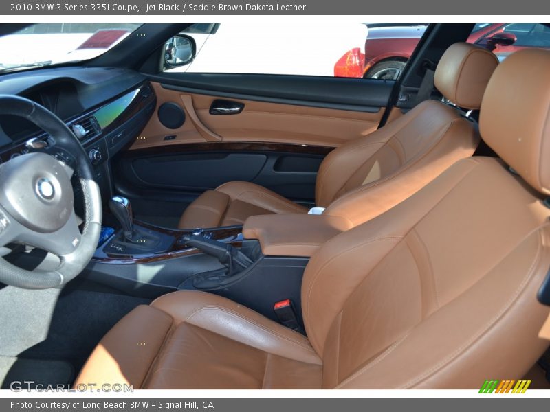 Jet Black / Saddle Brown Dakota Leather 2010 BMW 3 Series 335i Coupe