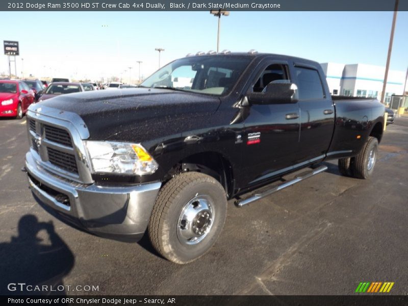 Black / Dark Slate/Medium Graystone 2012 Dodge Ram 3500 HD ST Crew Cab 4x4 Dually