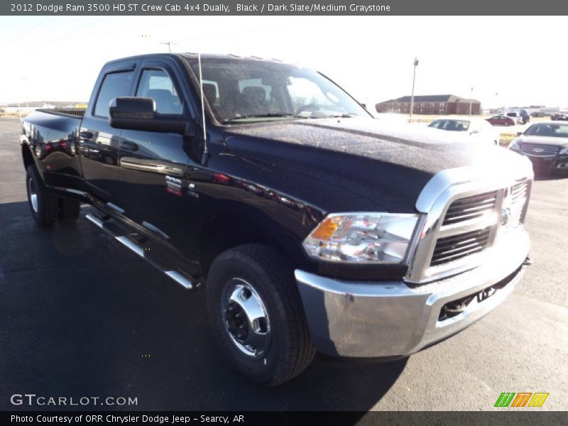 Black / Dark Slate/Medium Graystone 2012 Dodge Ram 3500 HD ST Crew Cab 4x4 Dually