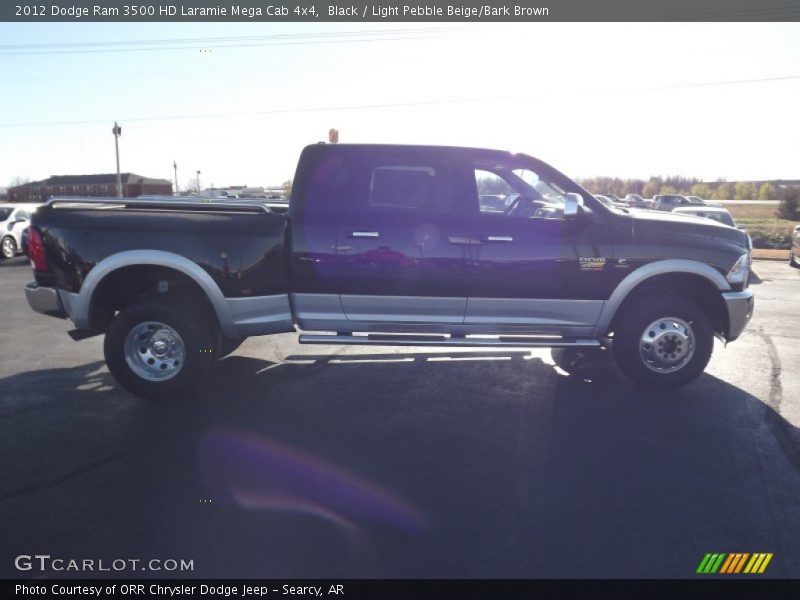 Black / Light Pebble Beige/Bark Brown 2012 Dodge Ram 3500 HD Laramie Mega Cab 4x4