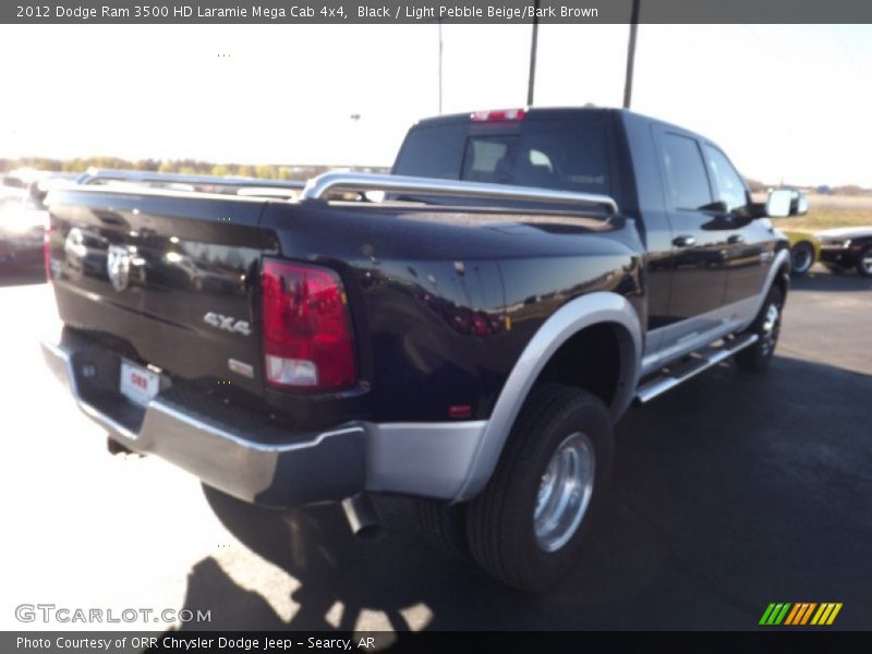 Black / Light Pebble Beige/Bark Brown 2012 Dodge Ram 3500 HD Laramie Mega Cab 4x4