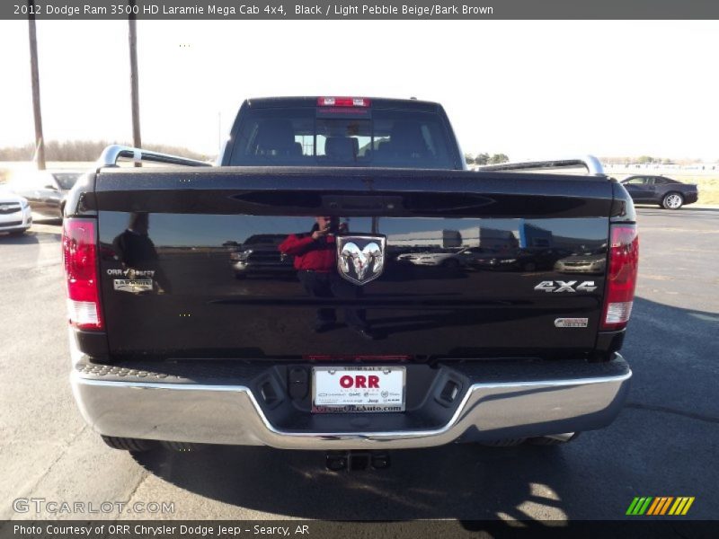 Black / Light Pebble Beige/Bark Brown 2012 Dodge Ram 3500 HD Laramie Mega Cab 4x4