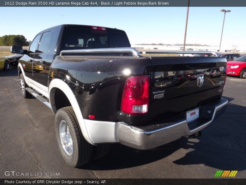 Black / Light Pebble Beige/Bark Brown 2012 Dodge Ram 3500 HD Laramie Mega Cab 4x4