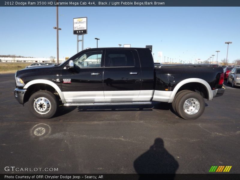 Black / Light Pebble Beige/Bark Brown 2012 Dodge Ram 3500 HD Laramie Mega Cab 4x4