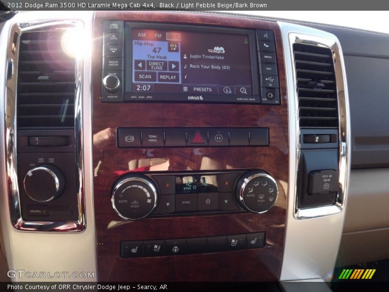Black / Light Pebble Beige/Bark Brown 2012 Dodge Ram 3500 HD Laramie Mega Cab 4x4