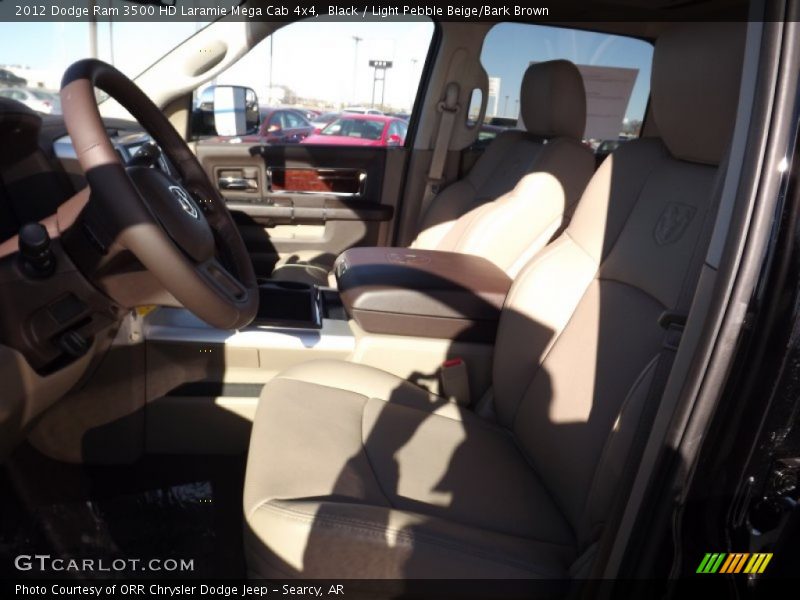 Black / Light Pebble Beige/Bark Brown 2012 Dodge Ram 3500 HD Laramie Mega Cab 4x4