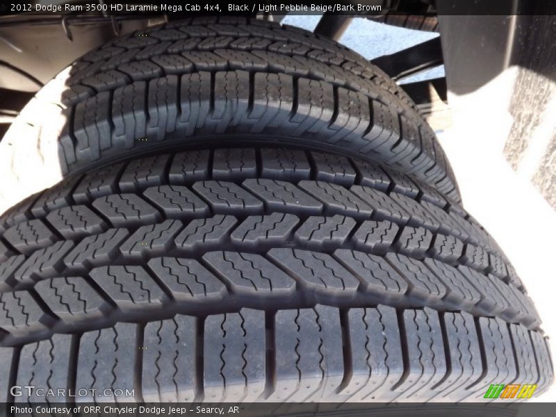 Black / Light Pebble Beige/Bark Brown 2012 Dodge Ram 3500 HD Laramie Mega Cab 4x4
