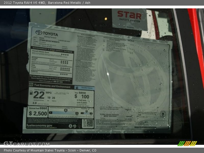 Barcelona Red Metallic / Ash 2012 Toyota RAV4 V6 4WD