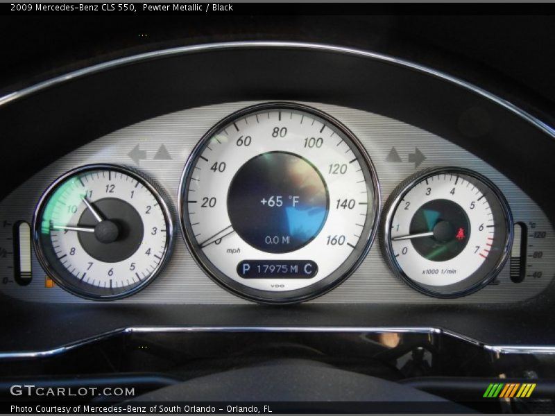 Pewter Metallic / Black 2009 Mercedes-Benz CLS 550