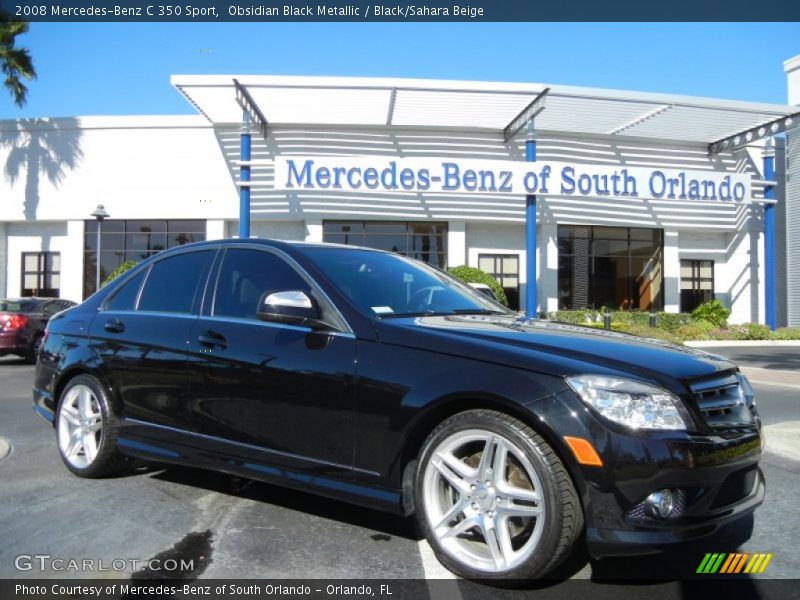 Obsidian Black Metallic / Black/Sahara Beige 2008 Mercedes-Benz C 350 Sport