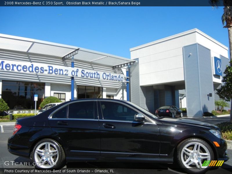 Obsidian Black Metallic / Black/Sahara Beige 2008 Mercedes-Benz C 350 Sport