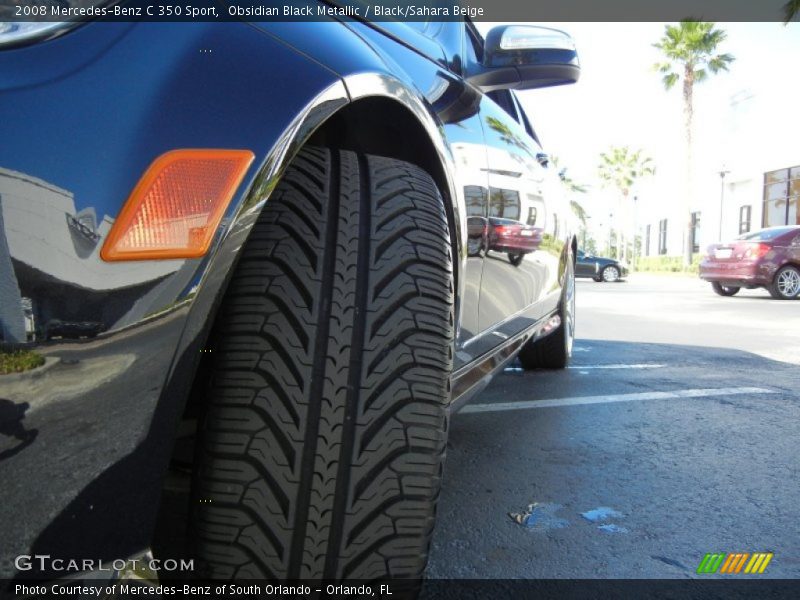Obsidian Black Metallic / Black/Sahara Beige 2008 Mercedes-Benz C 350 Sport