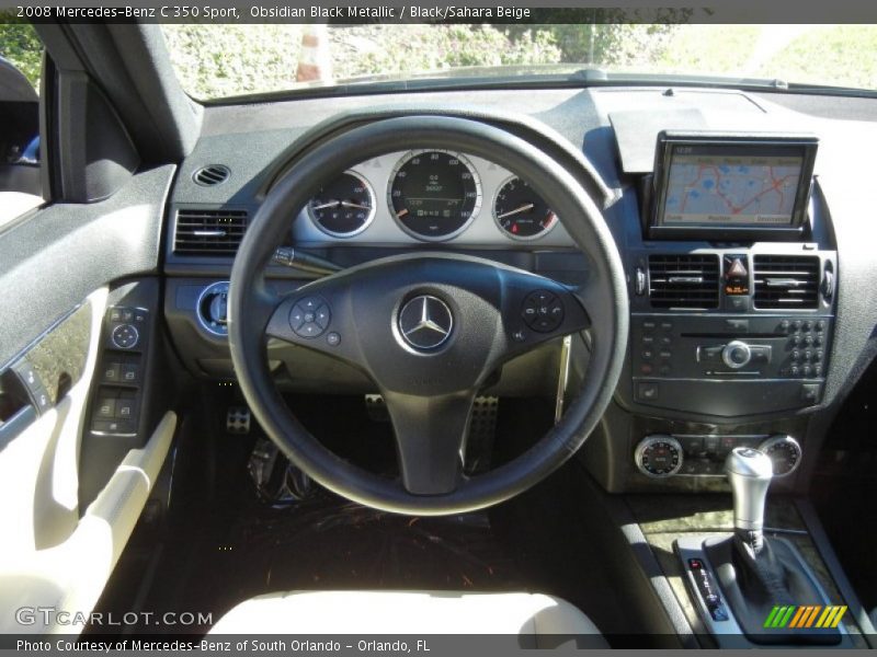 Obsidian Black Metallic / Black/Sahara Beige 2008 Mercedes-Benz C 350 Sport