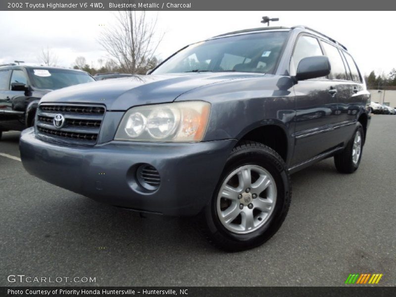 Bluestone Metallic / Charcoal 2002 Toyota Highlander V6 4WD