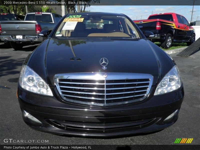 Black / Black 2009 Mercedes-Benz S 550 4Matic Sedan