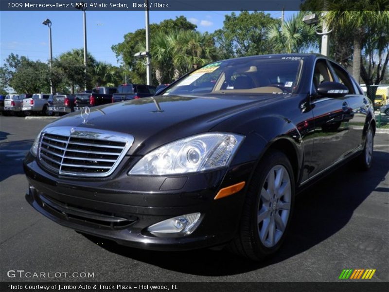 Black / Black 2009 Mercedes-Benz S 550 4Matic Sedan