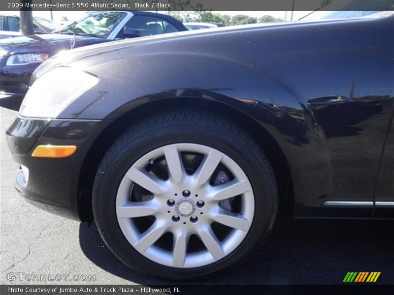 Black / Black 2009 Mercedes-Benz S 550 4Matic Sedan
