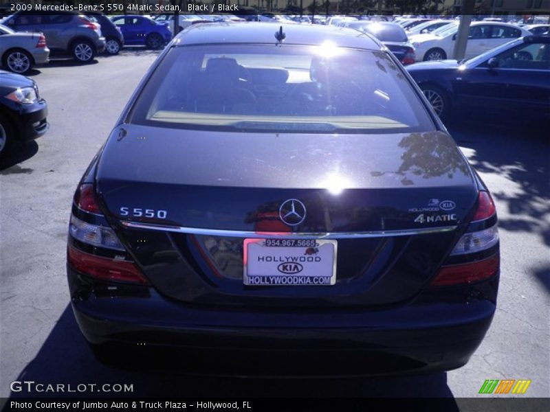 Black / Black 2009 Mercedes-Benz S 550 4Matic Sedan