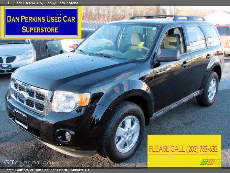 Ebony Black / Stone 2012 Ford Escape XLS