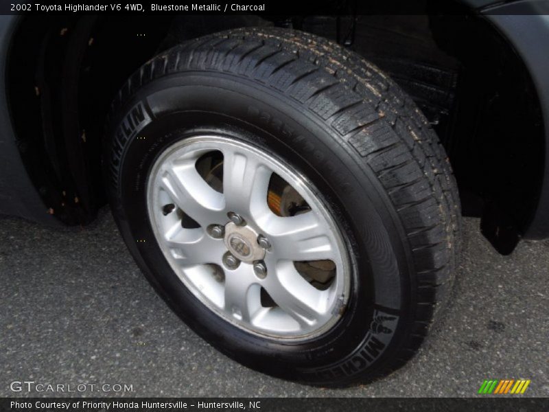 Bluestone Metallic / Charcoal 2002 Toyota Highlander V6 4WD