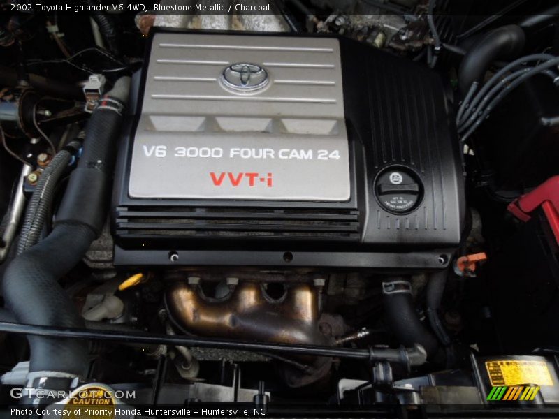 Bluestone Metallic / Charcoal 2002 Toyota Highlander V6 4WD