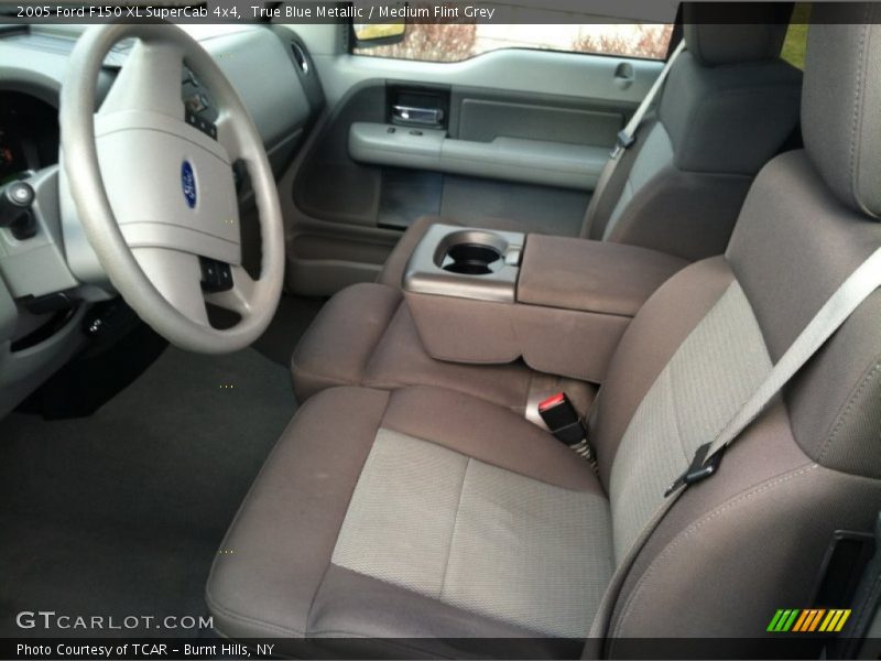 True Blue Metallic / Medium Flint Grey 2005 Ford F150 XL SuperCab 4x4