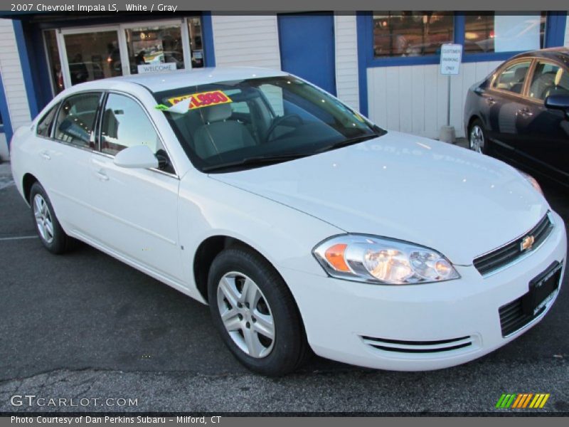 White / Gray 2007 Chevrolet Impala LS