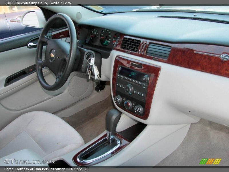 White / Gray 2007 Chevrolet Impala LS