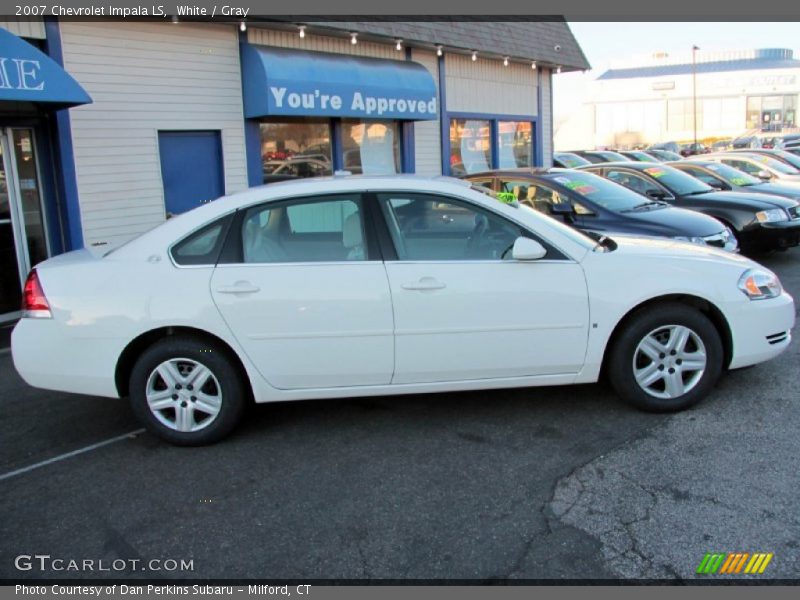 White / Gray 2007 Chevrolet Impala LS