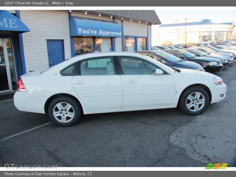 White / Gray 2007 Chevrolet Impala LS