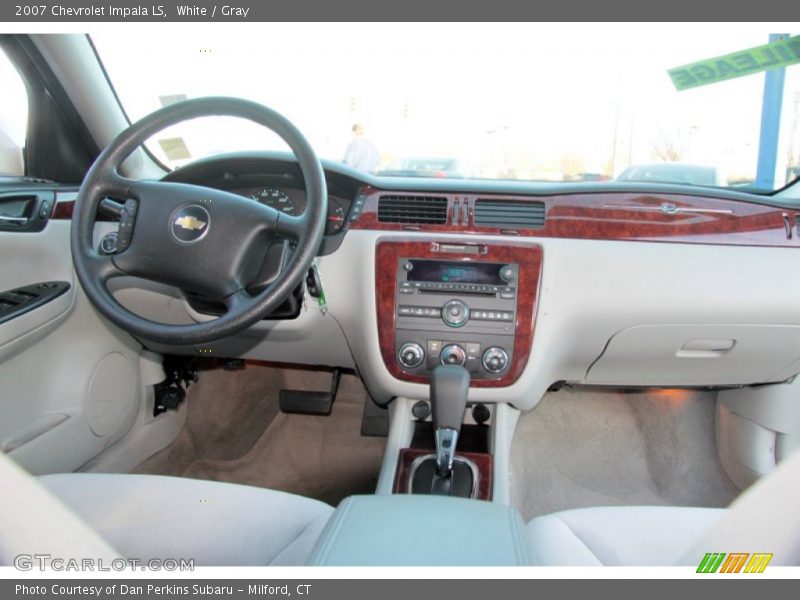 White / Gray 2007 Chevrolet Impala LS