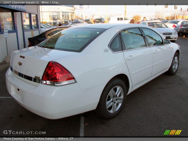 White / Gray 2007 Chevrolet Impala LS