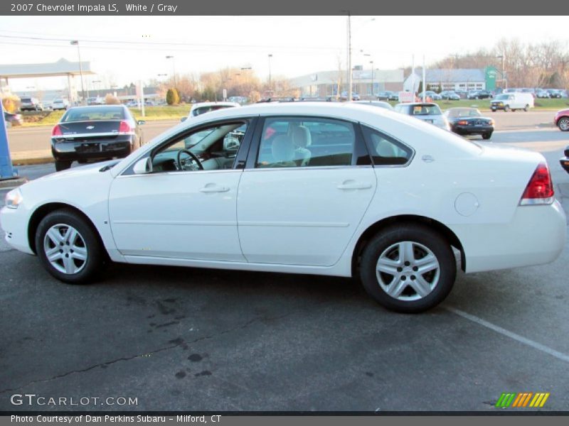 White / Gray 2007 Chevrolet Impala LS