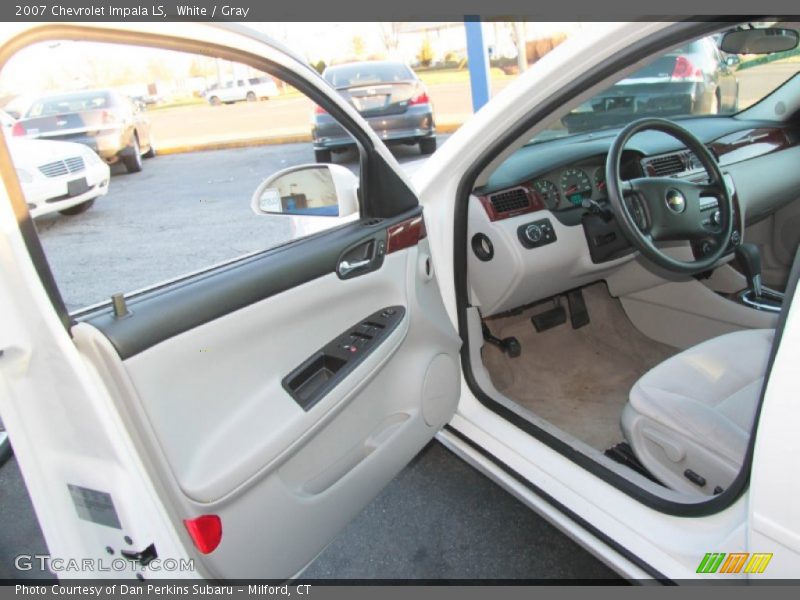 White / Gray 2007 Chevrolet Impala LS