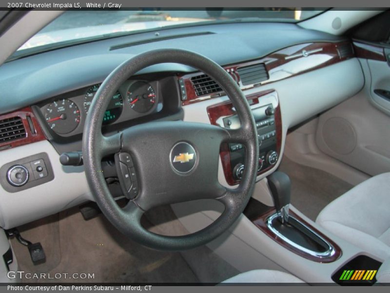 White / Gray 2007 Chevrolet Impala LS