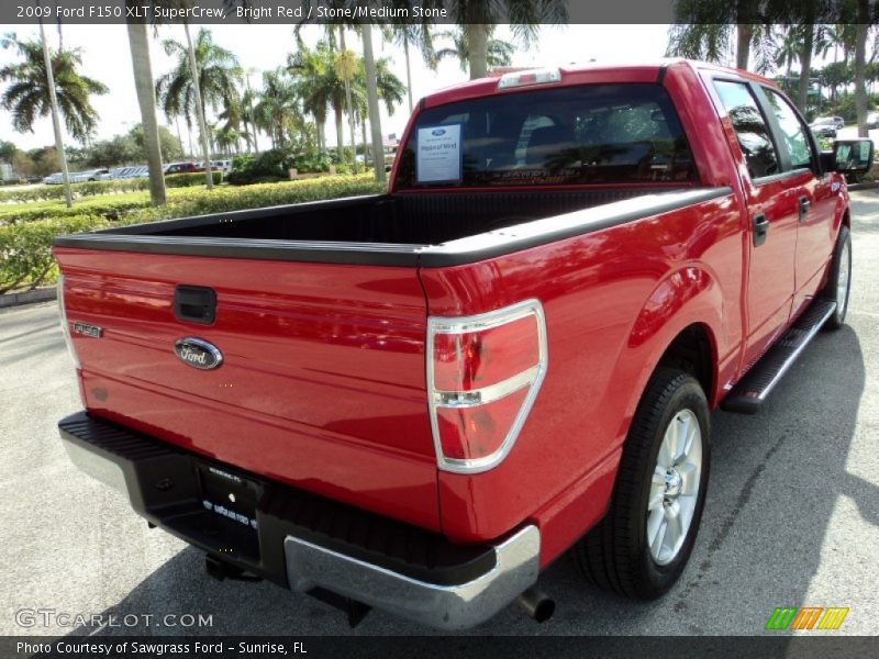 Bright Red / Stone/Medium Stone 2009 Ford F150 XLT SuperCrew