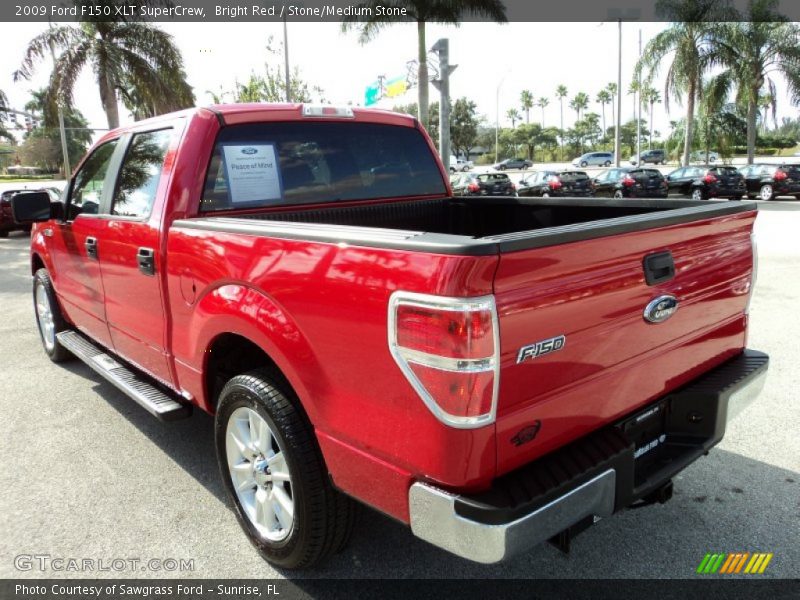Bright Red / Stone/Medium Stone 2009 Ford F150 XLT SuperCrew