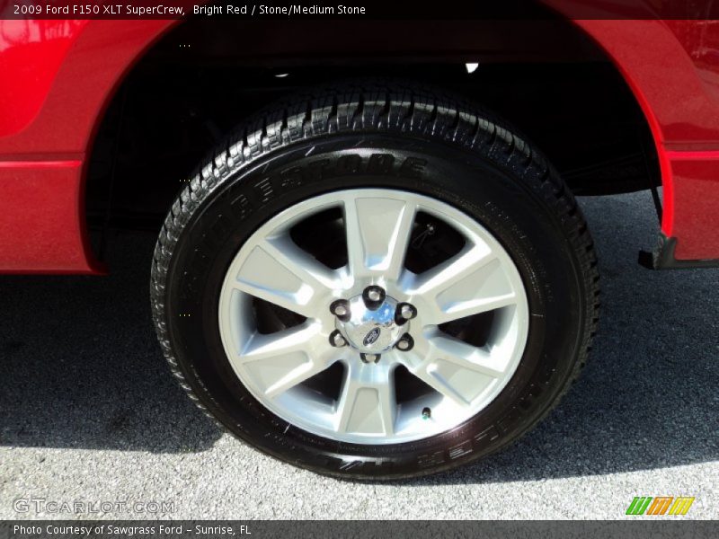 Bright Red / Stone/Medium Stone 2009 Ford F150 XLT SuperCrew
