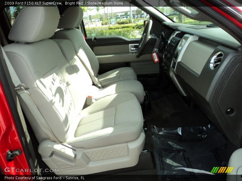 Bright Red / Stone/Medium Stone 2009 Ford F150 XLT SuperCrew