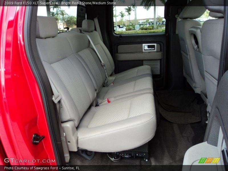Bright Red / Stone/Medium Stone 2009 Ford F150 XLT SuperCrew