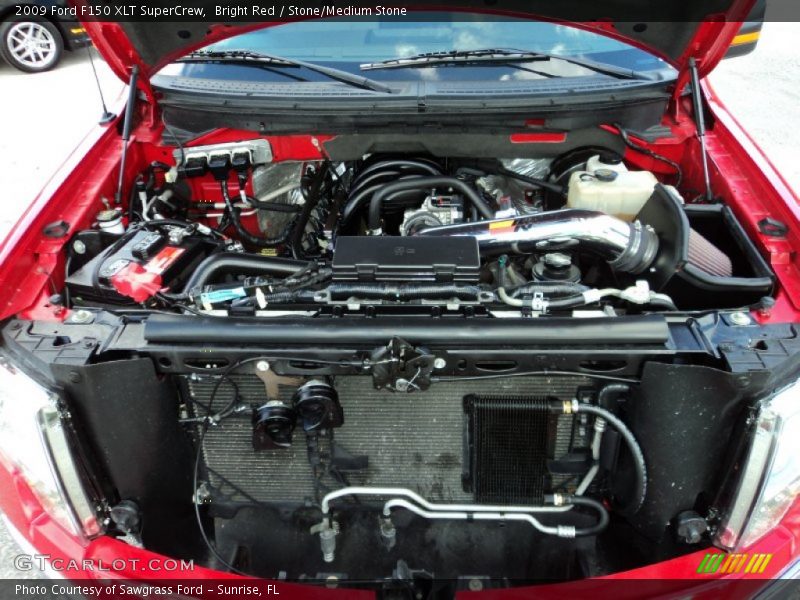 Bright Red / Stone/Medium Stone 2009 Ford F150 XLT SuperCrew