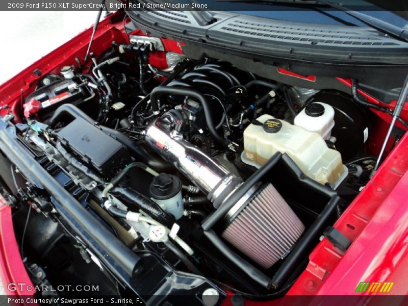 Bright Red / Stone/Medium Stone 2009 Ford F150 XLT SuperCrew