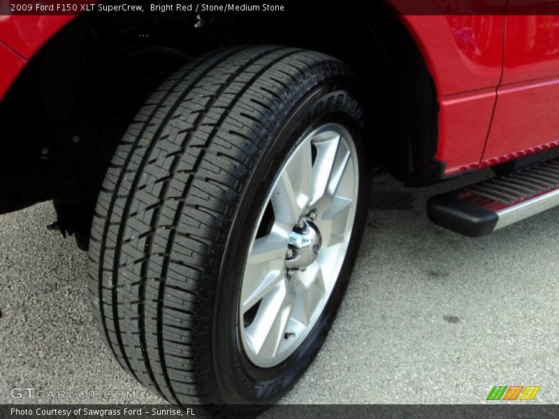 Bright Red / Stone/Medium Stone 2009 Ford F150 XLT SuperCrew